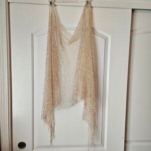 Net Scarf Net Scarf Shawl Wrap Sequin Beach Cover Up Mermaidcore Coastal Y2K